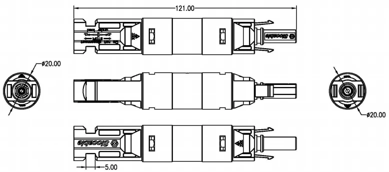 10X38mm 1000VDC painel fotovoltaico solar fusível gPV