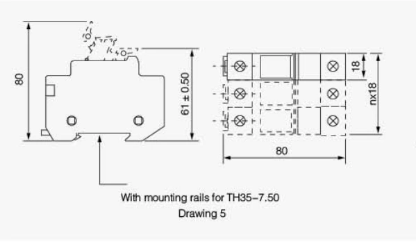 Держатель солнечного предохранителя 500 В постоянного тока / 600 В постоянного тока для предохранителя размера 10x38 мм