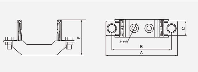 HRC NH00 Ceramic Fuse Base 500V 690V 160A