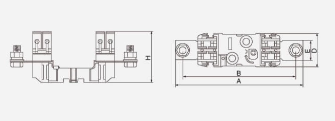 HRC NH3 Plastic Fuse Base fuse holder 630A