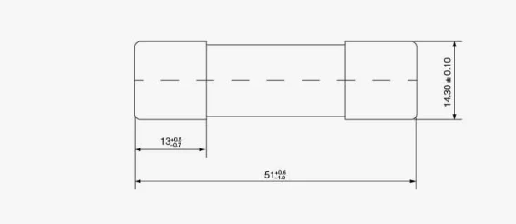 فیوز خورشیدی سولارسن مدل SSPV-63 سایز 51×14 میلیمتر ولتاژ 1000 ولت DC 1 فیوز خورشیدی