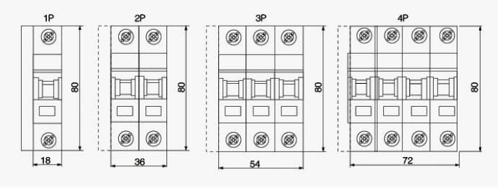 Mini disyuntor de 250 V CC para energía solar