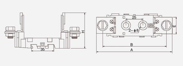 Держатель плавкого предохранителя HRC NH00 Plastic Base 500V 690V 160A