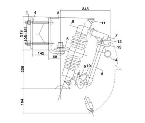 24KV-27KV 100A/200A Фарфоровый предохранитель Вырезной предохранитель (2)