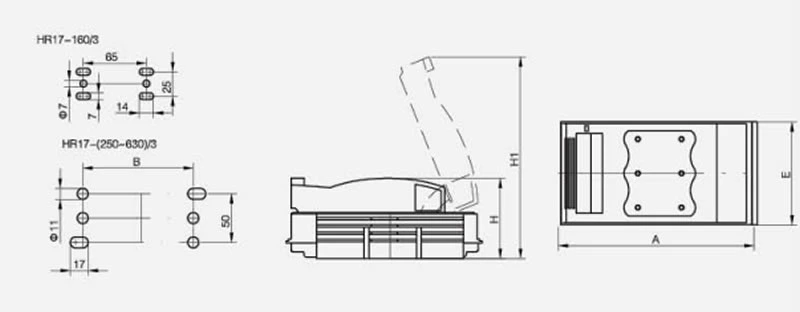 NH1 熔断器隔离开关 500V 690V 250A