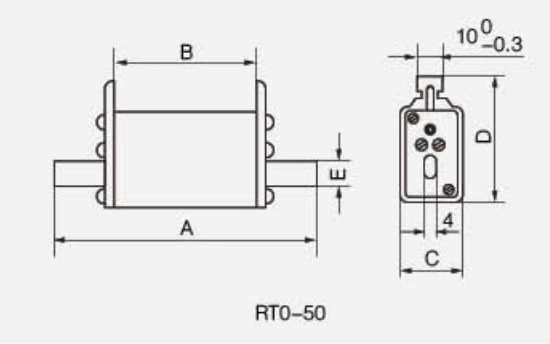 Основание предохранителя RT0 380 В 500 В 660 В