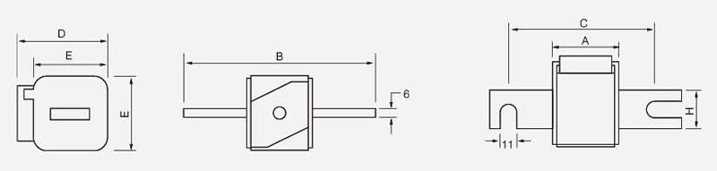 Fusível semicondutor de alta velocidade 1250 V/1300 V 50-1400 A aR