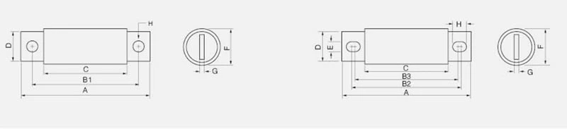 Fusíveis de proteção de semicondutores KAC A60Q 600V 1-1000A