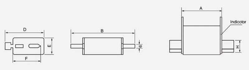 Fusível de proteção semicondutor de corpo quadrado NH000 690V CA / 10-315A