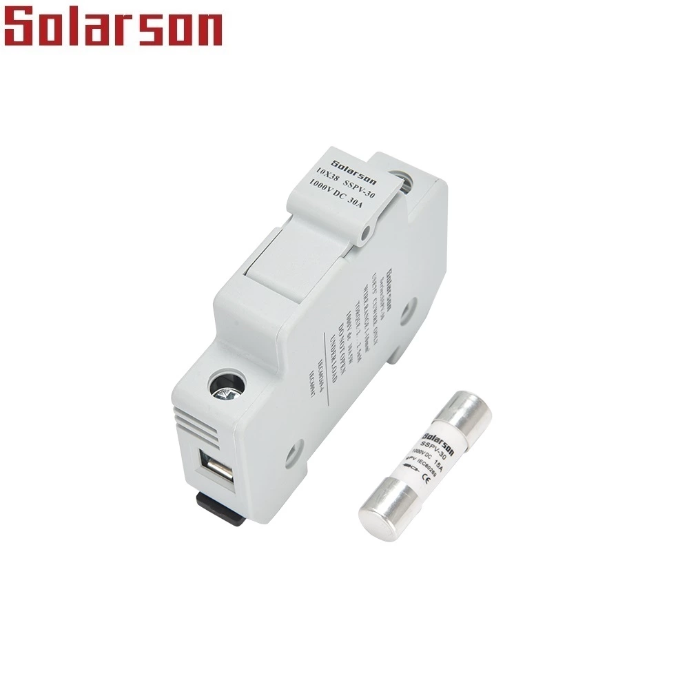 Fusível solar fotovoltaico 1500VDC 10x38 mm 2A ,3,15A,4A,5A,6A,8A ,10,12,15,16,20,25,30A gPV