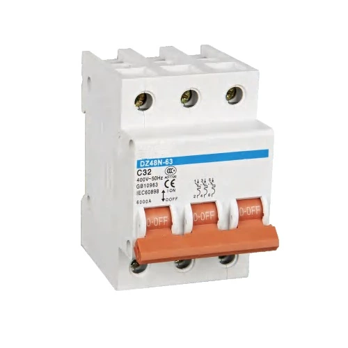 DZ48N-63 Series Miniature Circuit Breaker 230V/400VAC 6A 10A 16A 20A 25A 32A 40A 50A 63A 1P 2P 3P 4P