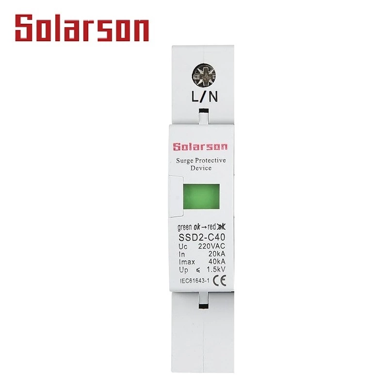 SSD2-C40 Surge protect device 220V 385V In 20kA  Imax 40kA L/N 1P 2P 3P 4P
