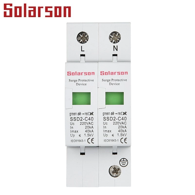 SSD2-C40 Surge protect device 220V 385V In 20kA  Imax 40kA L/N 1P 2P 3P 4P