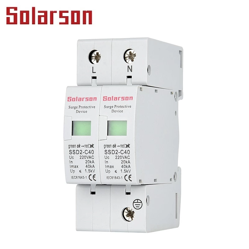 SSD2-C40 Surge protect device 220V 385V In 20kA  Imax 40kA L/N 1P 2P 3P 4P