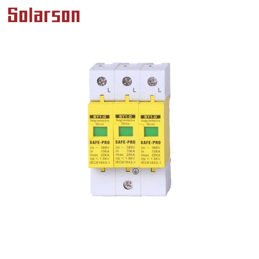 BY1-D  Surge Protector Surge Arresters Surge Protection Device 220V 385V 10kA 20kA 2P 3P 4P