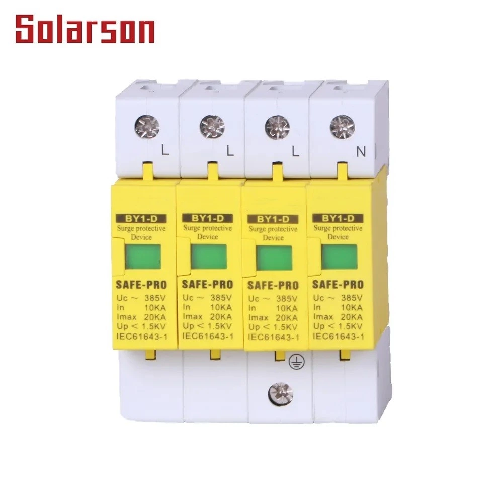BY1-D  Surge Protector Surge Arresters Surge Protection Device 220V 385V 10kA 20kA 2P 3P 4P