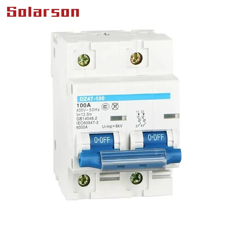 DZ47-100 Series Miniature Circuit Breaker 230VAC 400VAC 63A  80A 100A  1P 2P 3P 4P