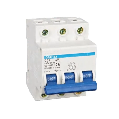 DZ47-63 Series Miniature Circuit Breaker 230VAC 6A 10A 16A 20A 25A 32A 40A 50A 63A 1P 2P 3P 4P