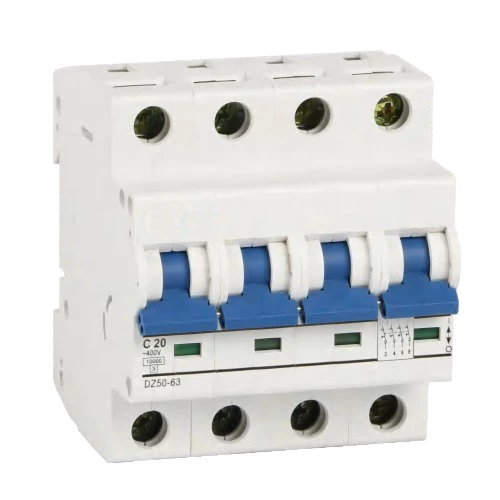 DZ50-63 Series Miniature Circuit Breaker 230V/400VAC  6A 10A 16A 20A 25A 32A 40A 50A 63A 1P 2P 3P 4P