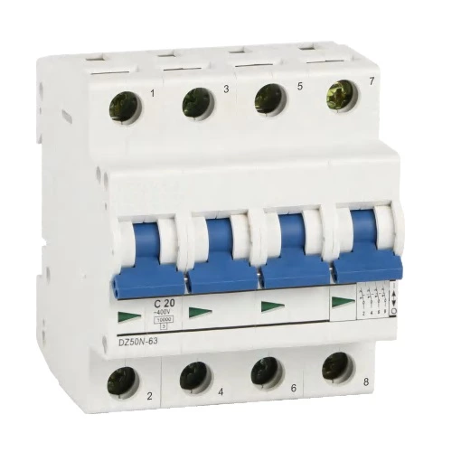 DZ50N-63 Series Miniature Circuit Breaker 230V/400VAC  6A 10A 16A 20A 25A 32A 40A 50A 63A 1P 2P 3P 4P