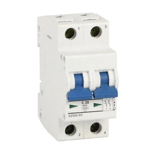 DZ50N-63 Series Miniature Circuit Breaker 230V/400VAC  6A 10A 16A 20A 25A 32A 40A 50A 63A 1P 2P 3P 4P