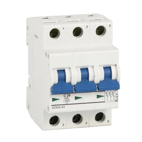 DZ50N-63 Series Miniature Circuit Breaker 230V/400VAC  6A 10A 16A 20A 25A 32A 40A 50A 63A 1P 2P 3P 4P