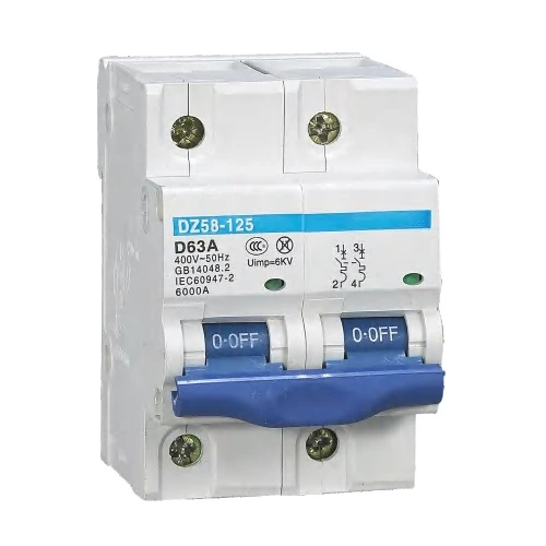 DZ58-125 Series Miniature Circuit Breaker 230V/400VAC  63A 80A 100A 125A 1P 2P 3P 4P