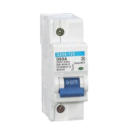 DZ58-125 Series Miniature Circuit Breaker 230V/400VAC  63A 80A 100A 125A 1P 2P 3P 4P
