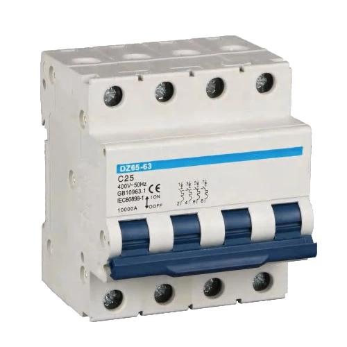 DZ65-63 Series Miniature Circuit Breaker  MCB 230V/400V  6A 10A 16A 20A 25A 32A 40A 50A 63A 1P 2P 3P 4P