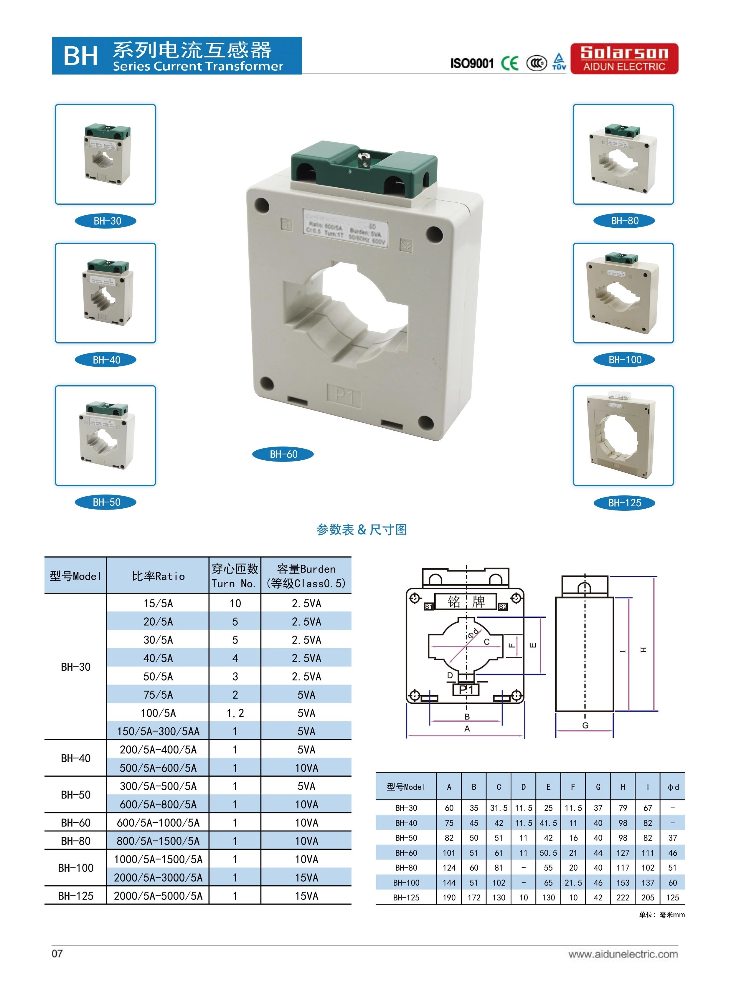 MSQ-40 Window Type Measuring Current Transformers Indoor 0.66KV Primary current:100A 150A 200A 250A 300A 400A 500A 600A ,Rated output: 5A,Accuracy Class 0.5