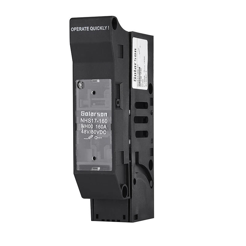 NHS17-160  500VDC  Battery protection NH00 fuse  Disconnector switch 1P 2P 3P   160A