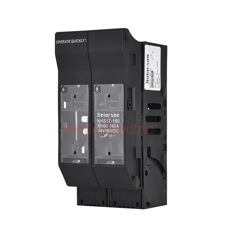 NHS17-160  500VDC  Battery protection NH00 fuse  Disconnector switch 1P 2P 3P   160A