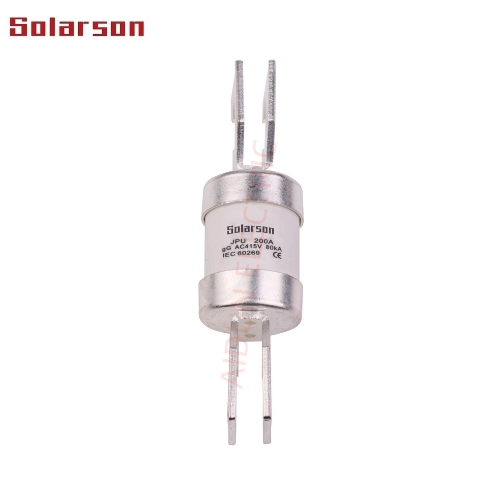 Slotted wedge JPU HRC fuse link 415V 500V 82mm fixing centres  63A,80A,100A,125A,160A,200A,250A,315A,355A,400A