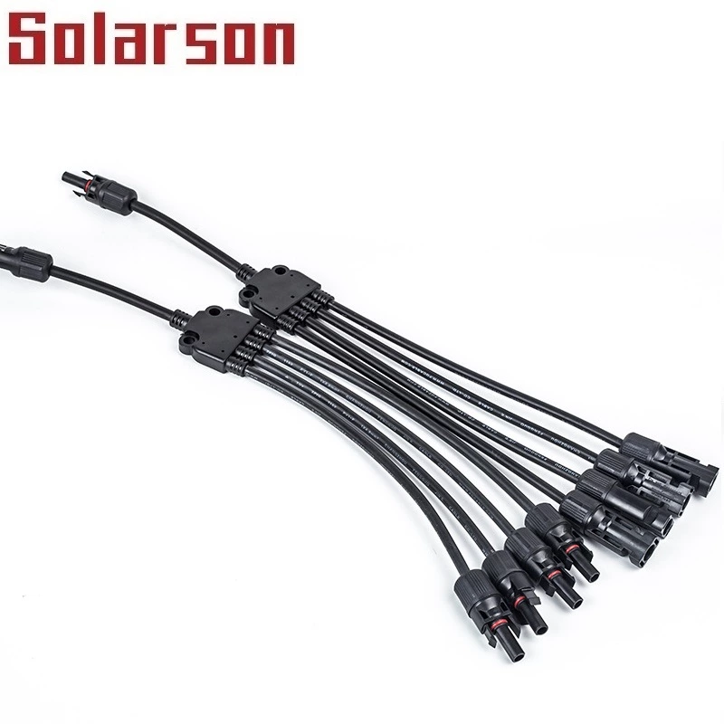 China IP67 1000Vdc Solar Y Branch Connectors Y4 1 to 4  Type Branch DC Waterproof Male and Female Solar Connector