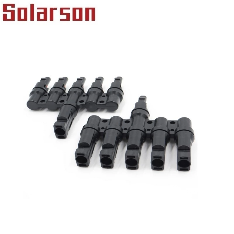 China IP67 1000Vdc Solar T Branch Connectors T4 1 to 4  Type Branch DC Waterproof Male and Female Solar Connector