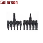 China IP67 1000Vdc Solar T Branch Connectors T4 1 to 4  Type Branch DC Waterproof Male and Female Solar Connector