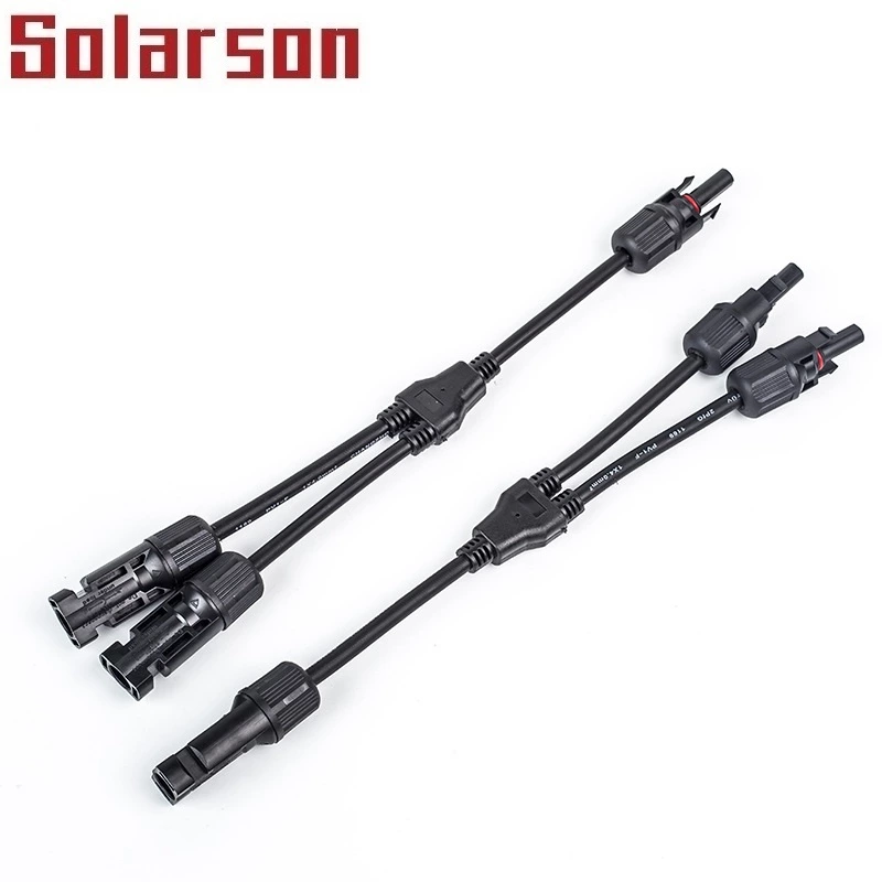 China IP67 1000Vdc Solar Y Branch Connectors Y2 1 to 2  Type Branch DC Waterproof Male and Female Solar Connector
