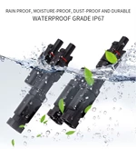 China IP67 1000Vdc Solar T Branch Connectors T2 1 to 2  Type Branch DC Waterproof Male and Female Solar Connector