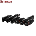 China IP67 1000Vdc Solar T Branch Connectors T3 1 to 3  Type Branch DC Waterproof Male and Female Solar Connector