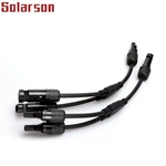 China IP67 1000Vdc Solar Y Branch Connectors Y2 1 to 2  Type Branch DC Waterproof Male and Female Solar Connector