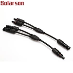 China IP67 1000Vdc Solar Y Branch Connectors Y2 1 to 2  Type Branch DC Waterproof Male and Female Solar Connector