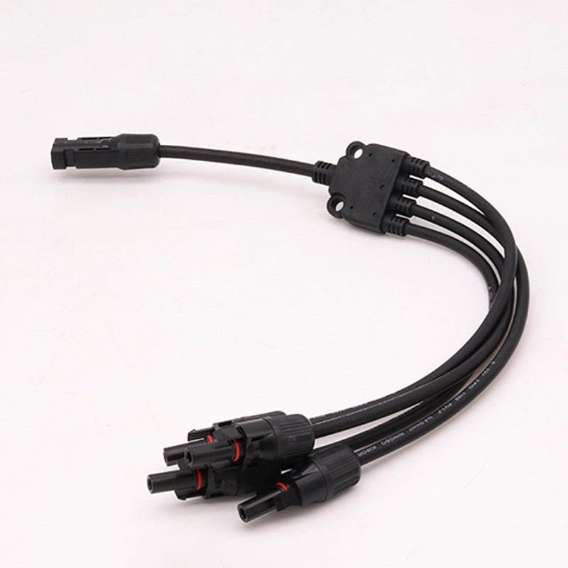 China IP67 1000Vdc Solar Y Branch Connectors Y4 1 to 4  Type Branch DC Waterproof Male and Female Solar Connector